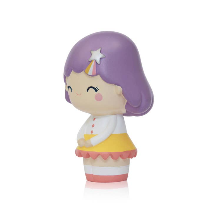Momiji - Wholesale Decorative Figurine - Momiji Message Doll - Birthday Girl Lavender