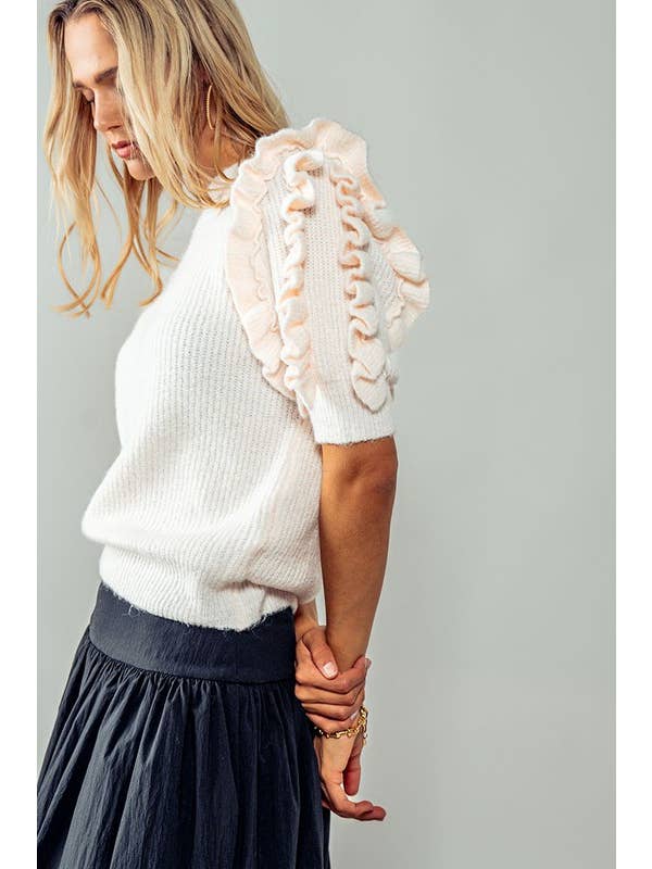 Heyday - Wholesale Gebreide top - Dames - Top met ruches en geribbeld5