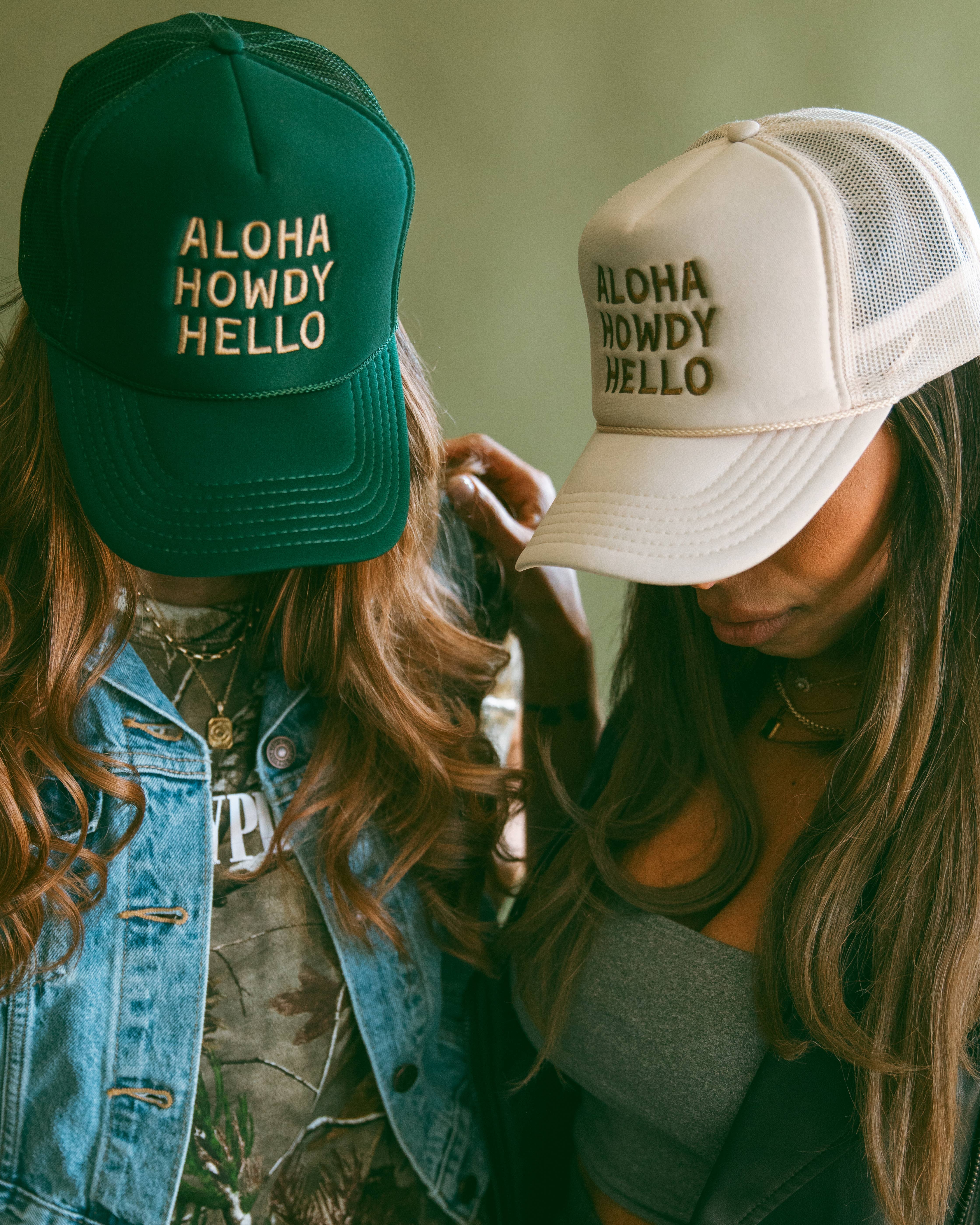 Electric label - Wholesale Trucker Hat - Unisex - Aloha Howdy Hello Trucker hats1