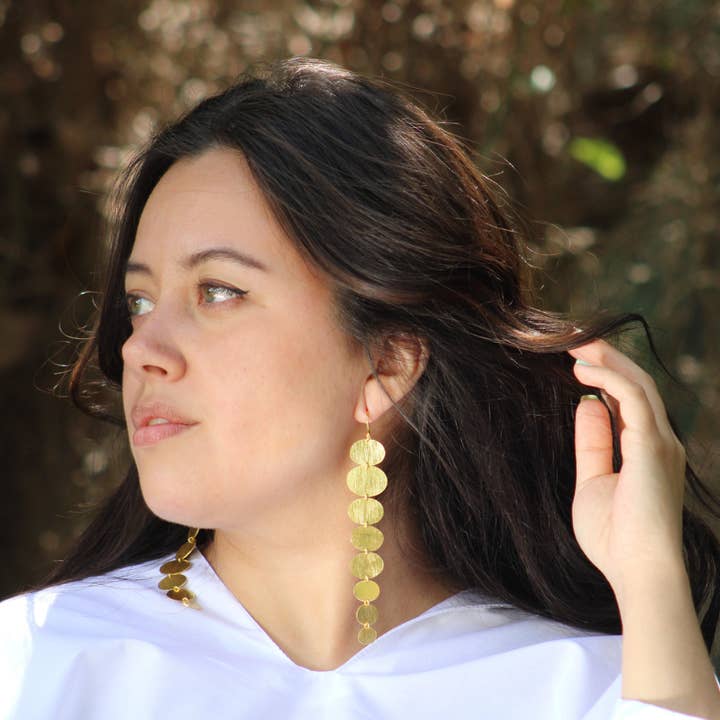 LA MAR - Wholesale Dangle Earrings - LARGE gold-plated earrings3