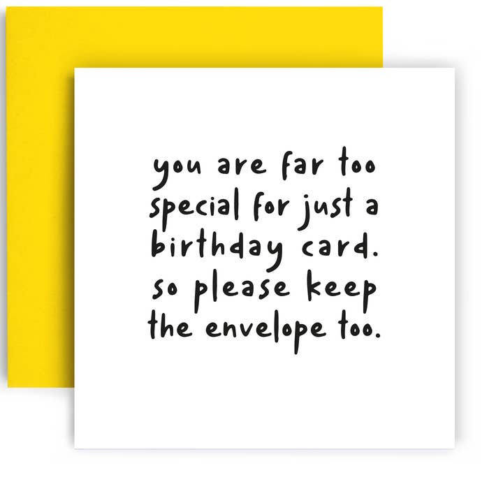 Keep Envelope too Funny Birthday Card and other Purchase wholesale envelopes for greeting cards. Free returns & net 60 terms on Faire trending on Faire.