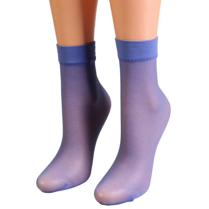 Sarah Borghi BRAVA blue sheer socks for wholesale on Faire0