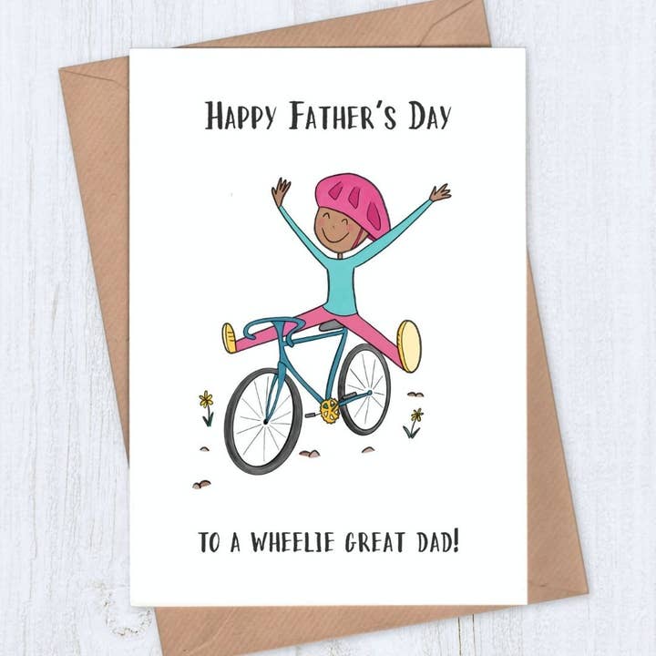 Cycling Father's Day Card for wholesale by Lou Longworth