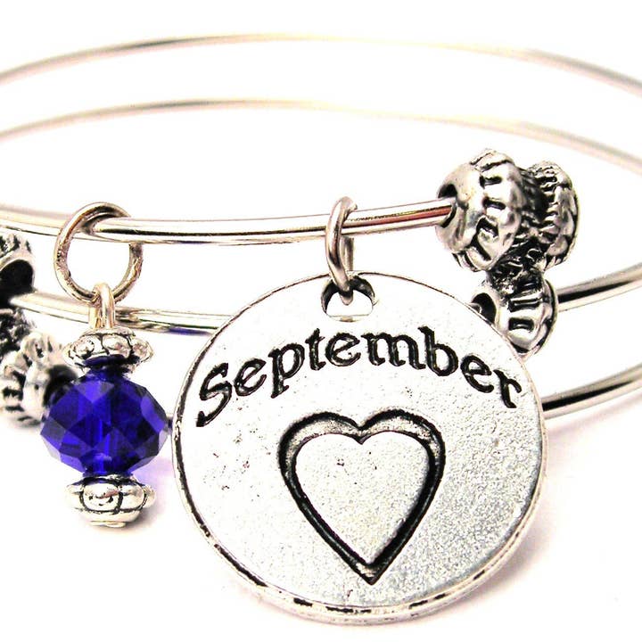 September Circle Triple Style Bangle Bracelet Fall Autumn for wholesale by Chubby Chico Charms