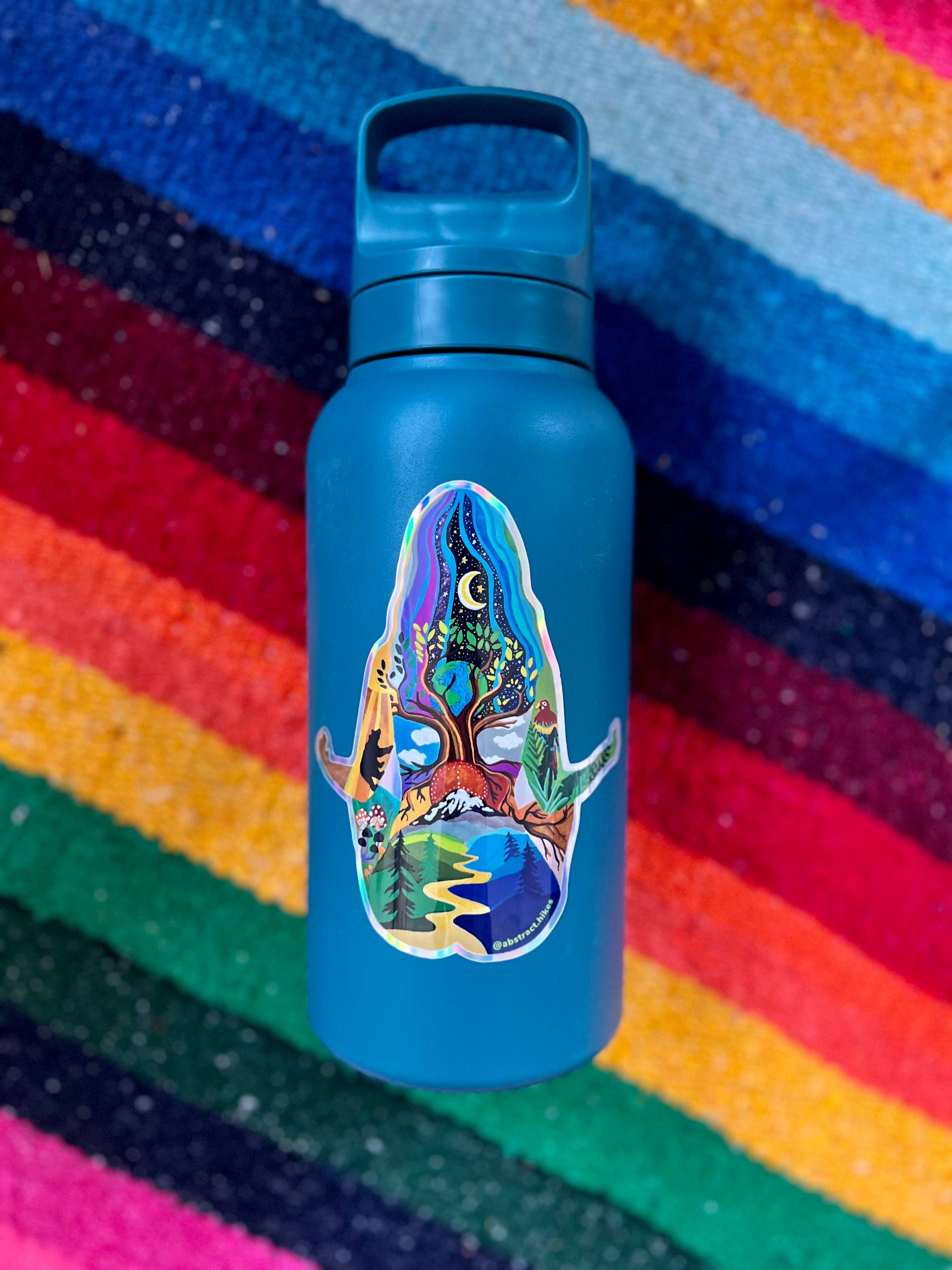 Abstract Hikes - Wholesale Sticker - Yoga Sticker: "Yoga Gal" Holographic1
