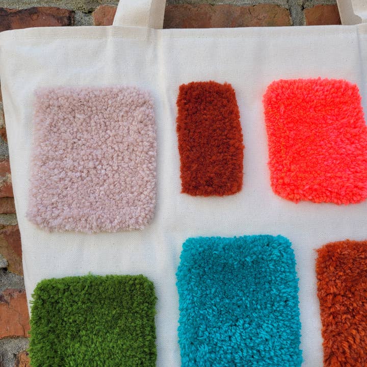 Good to Know You - Vente Tote bag – femme - Cabas en toile zippé XL - Carrés mixtes5