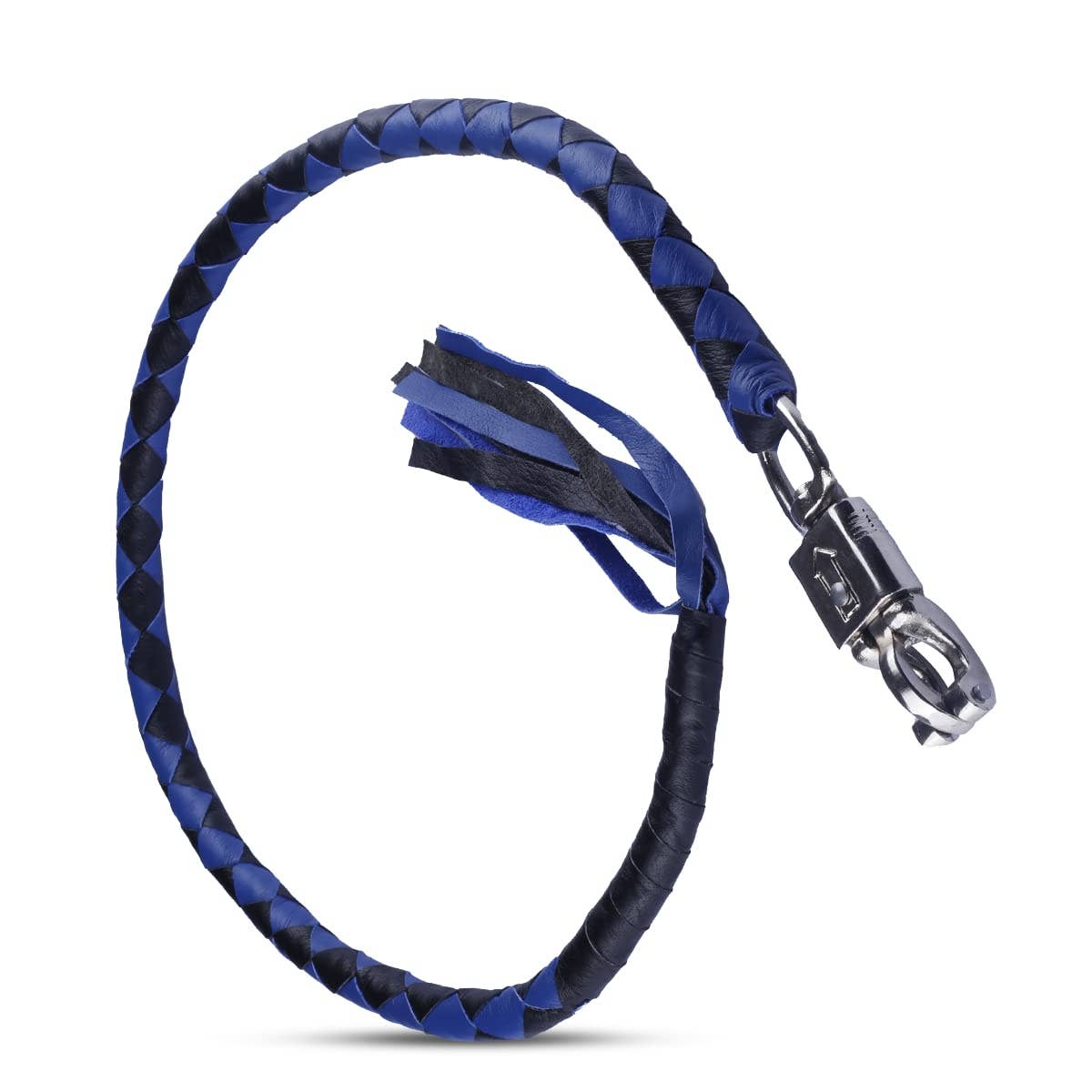 Hadzam - Wholesale Sporting Accessories - HADZAM Blue/Black 42” Leather Motorcycle Get Back Whip1
