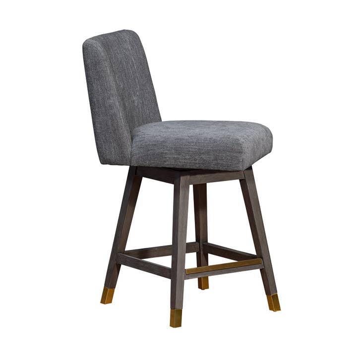 Armen Living - Wholesale Stool - Isabella Modern Upholstered Wood Swivel Barstool42