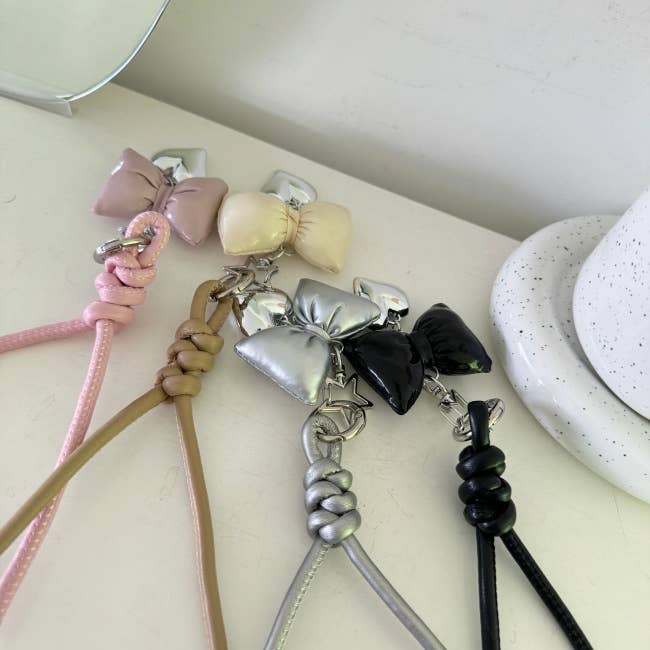 MOND HAUS - Wholesale Keychain - Unisex - Calix Keychain | PU leather rope braided kitschy Ribboncharm