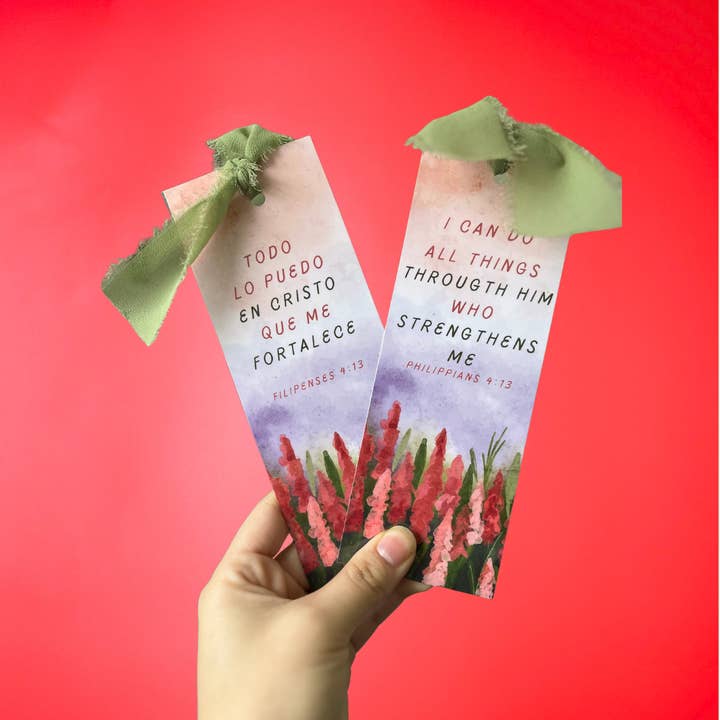 Marcador de versículos bíblicos
Filipenses 4:13 para venta al por mayor de Gaec Studio