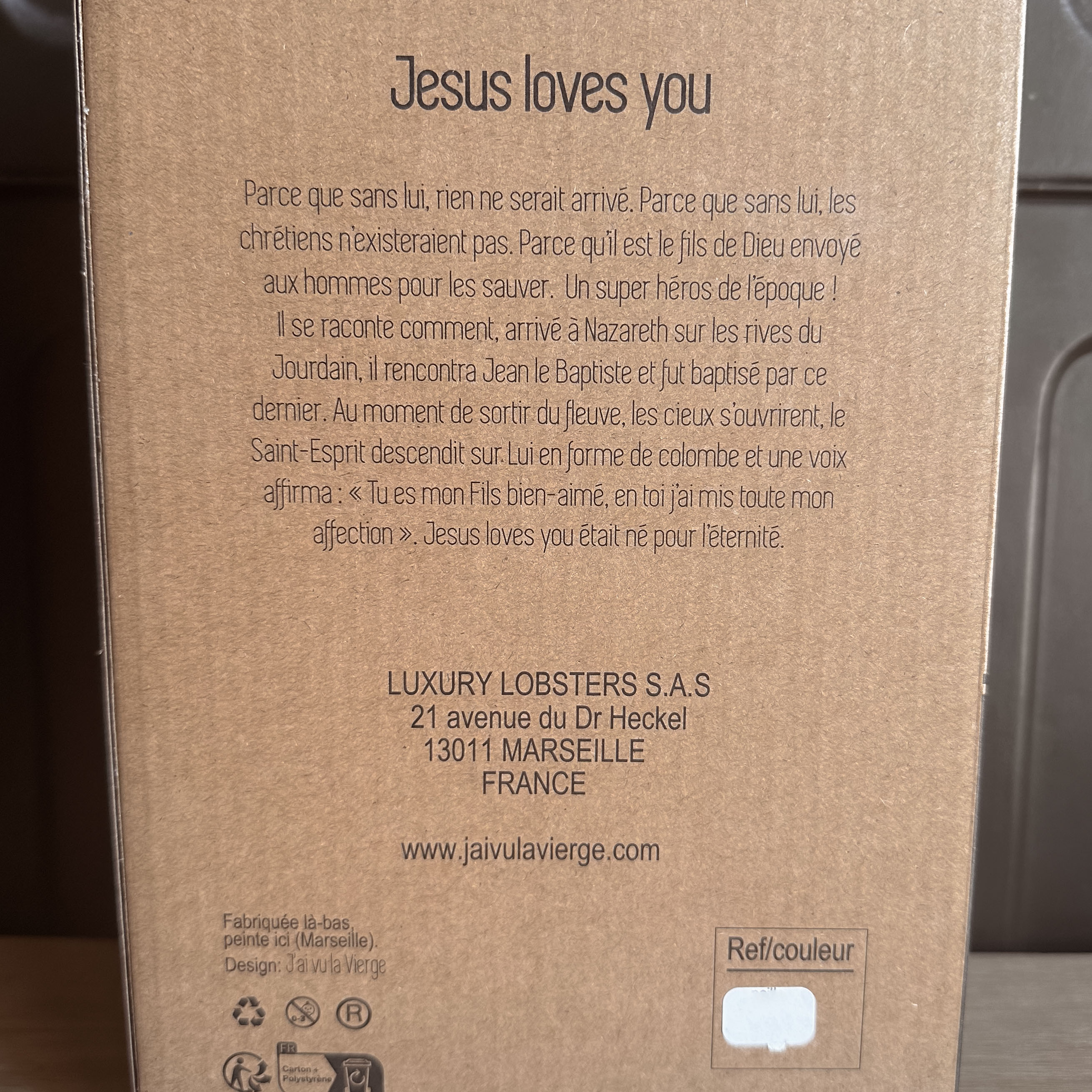 J'ai vu la Vierge – Estatueta decorativa por atacado – Estátua de Jesus Amo-Te 22cm - Cor Sazonal2