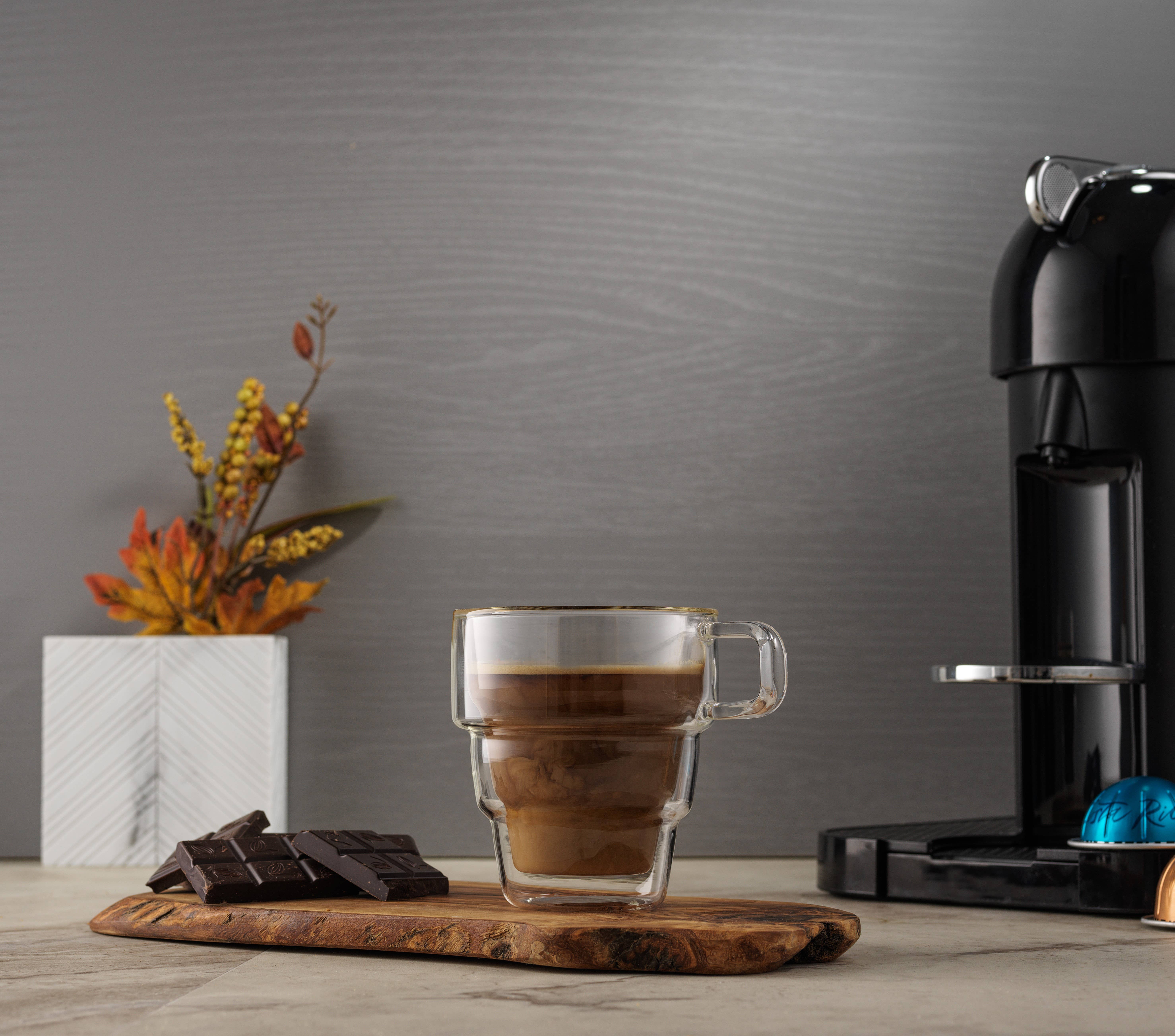 JoyJolt – Chávena de chá por atacado – Copos de café de parede dupla Pila, 10 onças, conjunto com 21