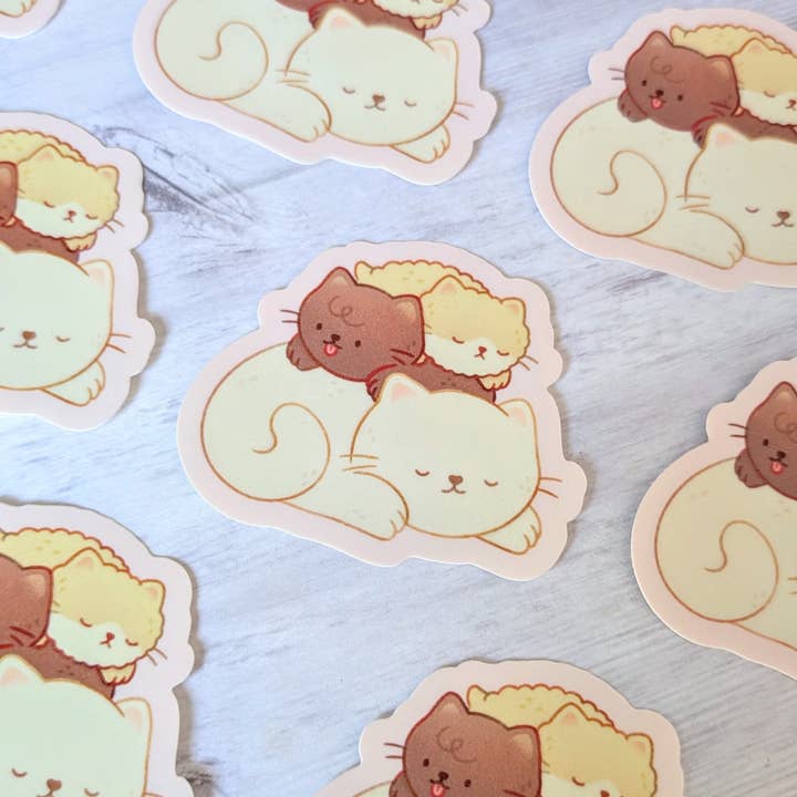 Arcasian - Wholesale Sticker - Cat Piles Waterproof Stickers2
