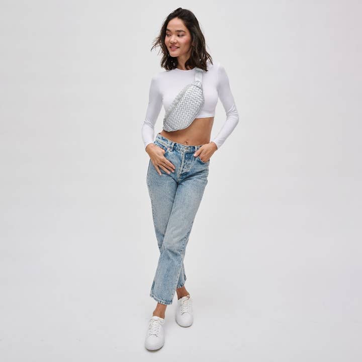 Sol and Selene - Vente Sac ceinture – femme - Sac banane tissé en néoprène Aim High119