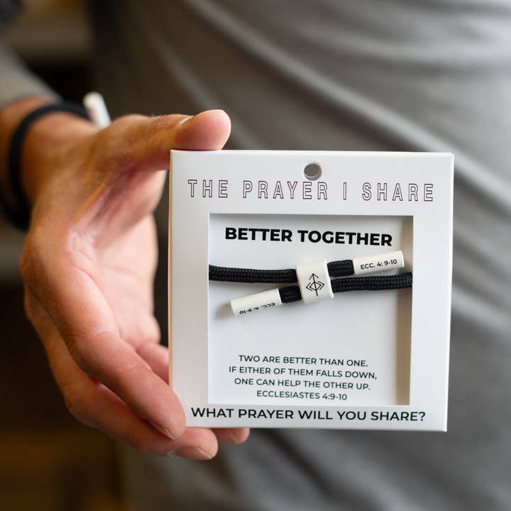 The Prayer I Share – wholesale Woven/braided bracelet – Ecclesiastes 4:9-10 Cord Bracelet - Bible Verse Bracelet