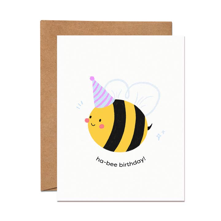 Ha-Bee Birthday Card for wholesale by Chat Papier