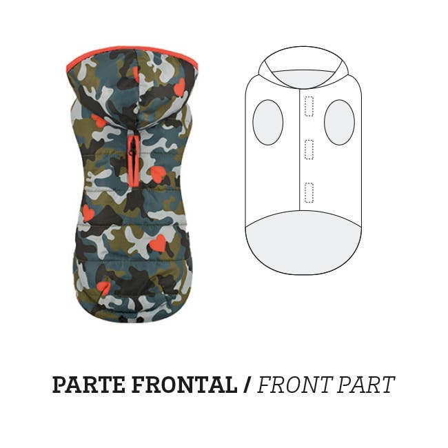 Nayeco – wholesale Hundjacka - Hund – Armyjacka med luva för hundar3