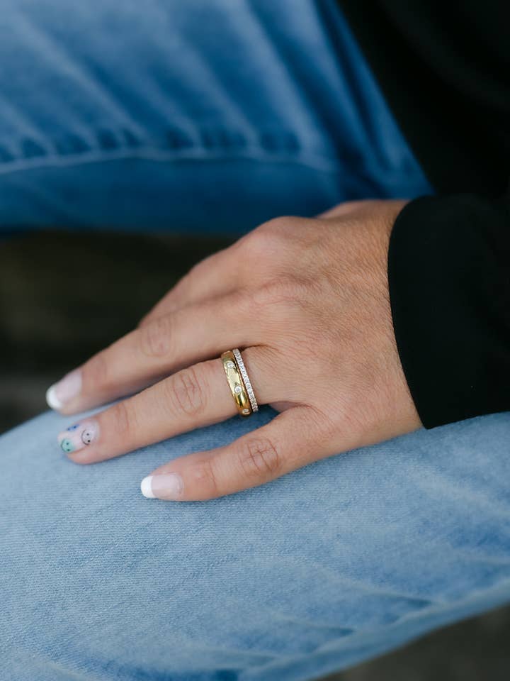 April Gold Stacking Ring for wholesale by AMD COLLECTIVE