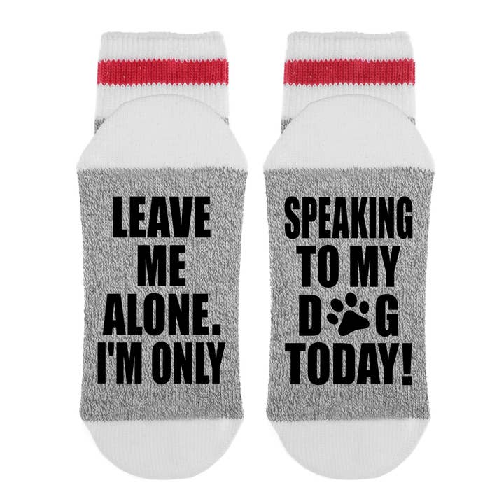 Sock Dirty to Me - Wholesale Socks - Women's - Leave Me Alone I'm Only Speaking To My Dog Today - Socks