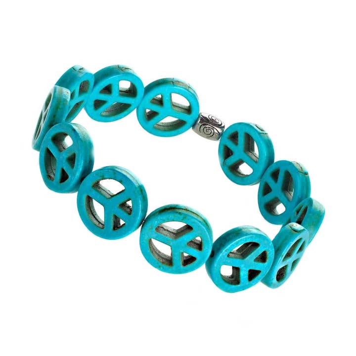 Peace Stone Bracelet - Turquoise Gem Color for wholesale by Low Tide Island Design