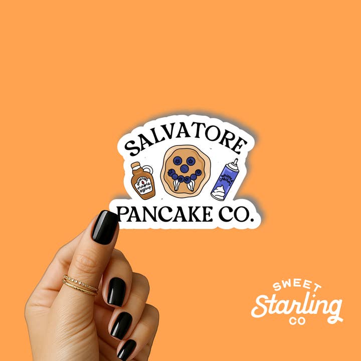 Autocolante da Salvatore Pancake Co por atacado de The Sweet Starling Co