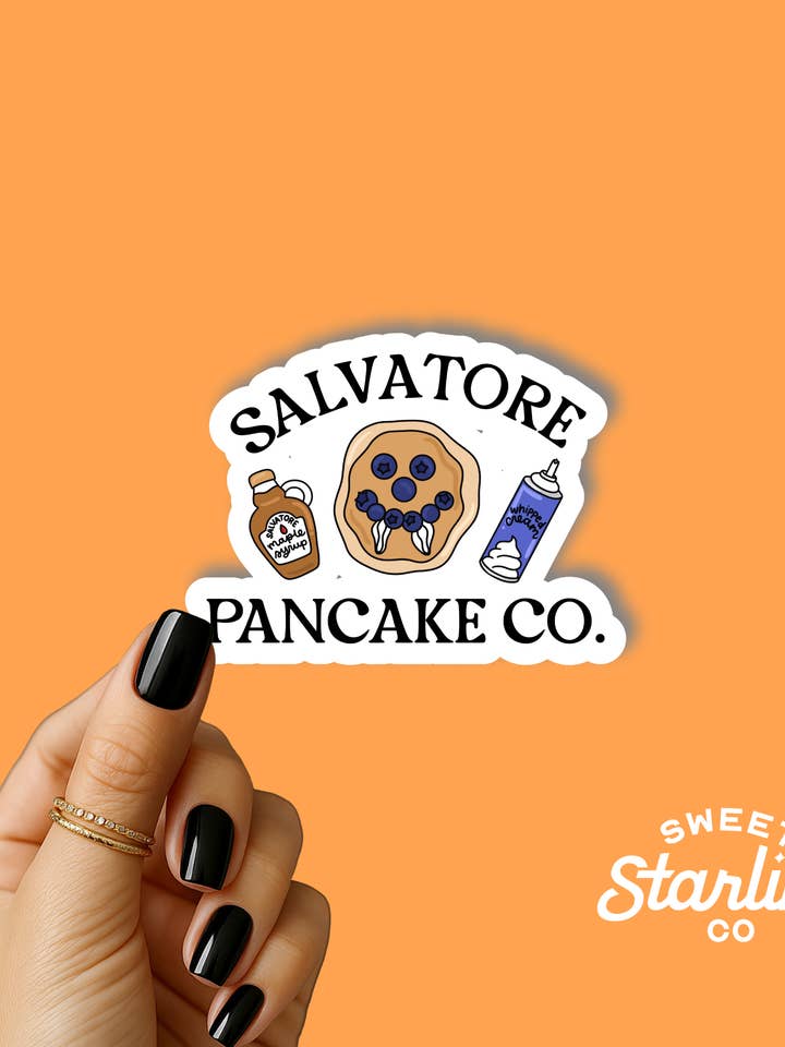 Pegatina de Salvatore Pancake Co para venta al por mayor de The Sweet Starling Co