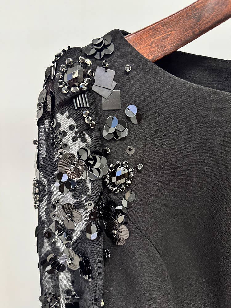 Productseeker - Wholesale Gown - Women's - DR862Y Mesh Patchwork Beaded Rhinestone Long Evening Dress9