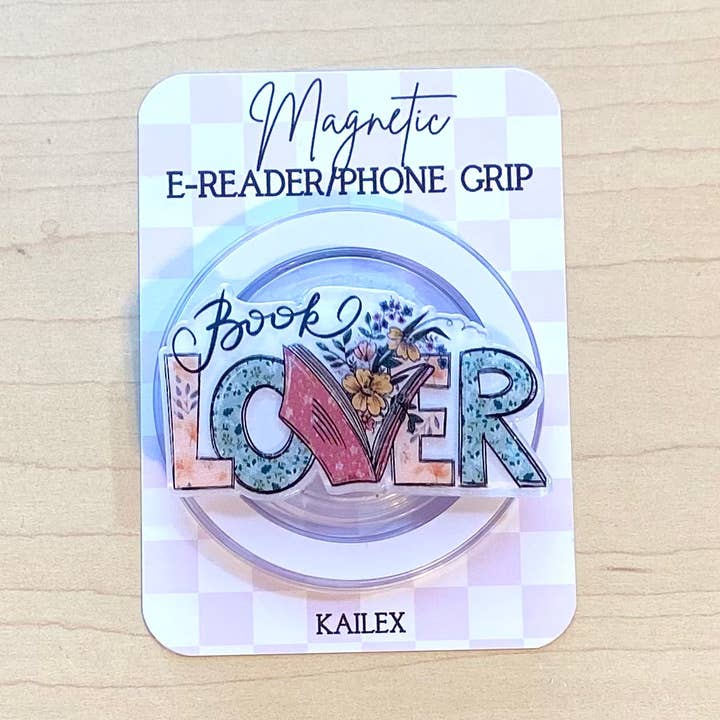 Book Lover E-Reader, Phone Grip for all Devices - Magnetic or Adhesive for wholesale by Kailex Boutique Wholesale