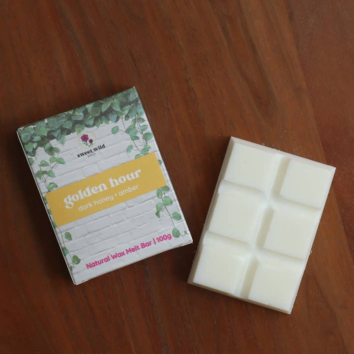Golden Hour Wax Melt Bar – Dark Honey & Amber for wholesale by Sweet Wild Scents