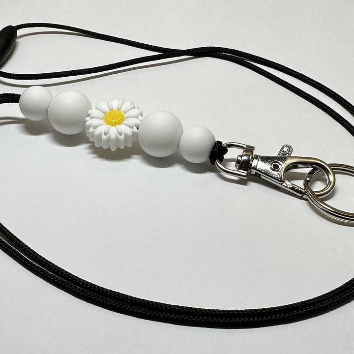Kendra's Designs - Wholesale Lanyard - Women's - Daisy Flower Lanyard | Teacher Lanyard | ID Badge Holder1