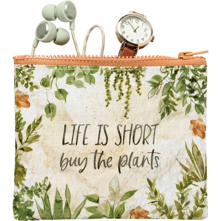 Primitives by Kathy - Wholesale Tote Bag - Unisex - Life Is Short Buy The Plants Zipper Wallet2