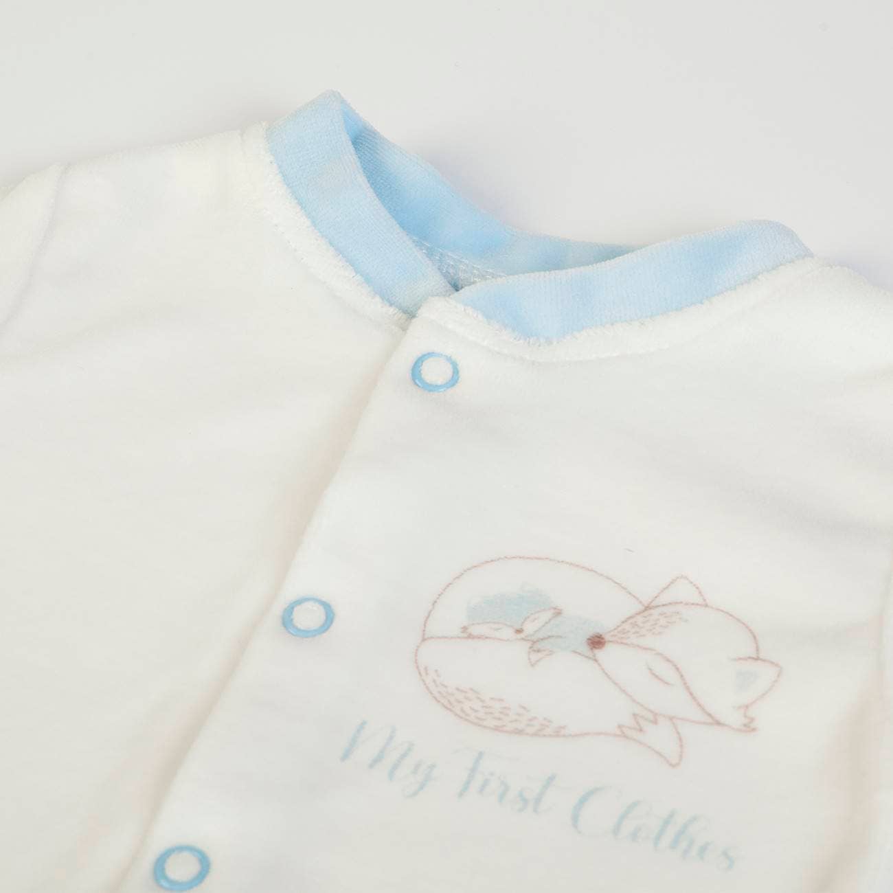 Blanc cassé/bleu 16145-AW - Ensemble bio Mes Premiers Vêtements - AW 24/25 en vente sur Faire2