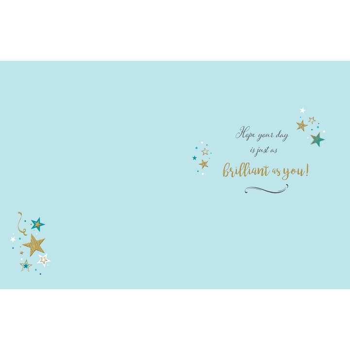 Piccadilly Greetings – wholesale Birthday card – Birthday Card, Cousin M, Stars On Teal1
