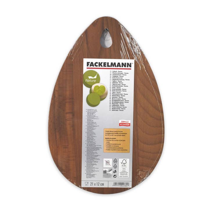Zenker - Wholesale Cutting board - Oval cutting board, dark beech 21 x 12 cm Fackelmann Wood Edition4