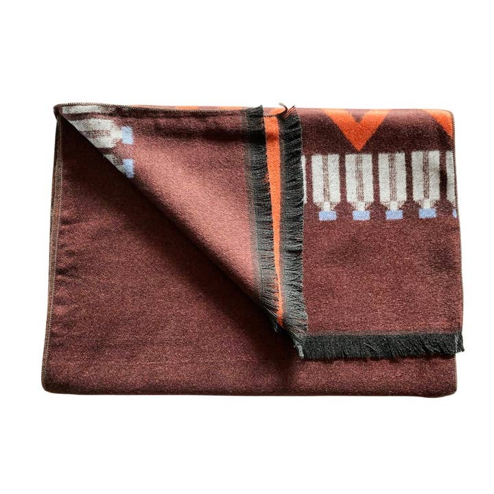 Swole Panda - Wholesale Scarf - Men's - Maroon Abstract Bamboo Scarf