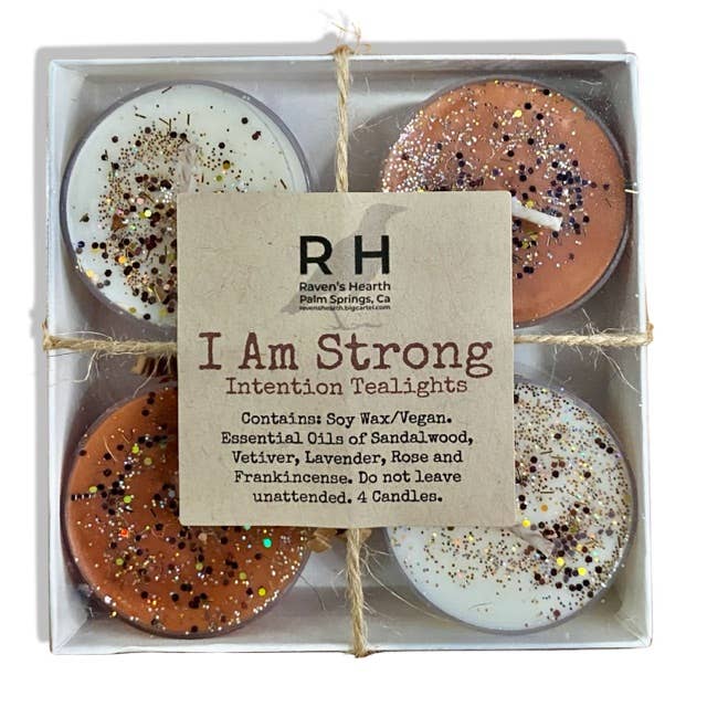 Raven’s Hearth – Velas aromáticas por atacado – Velas Tealight Eu Sou Forte | Neutro em termos de género | Vegan4