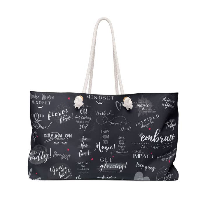 Girl Power Weekender Bag - Be Unstoppable! - Chic Black for wholesale by Girl Power 24/7