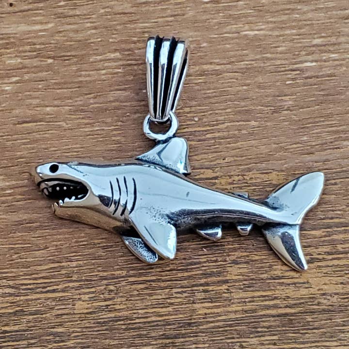 Shark Ocean Amulet .925 Sterling Silver Surfer Pendant for wholesale by Dalfiya