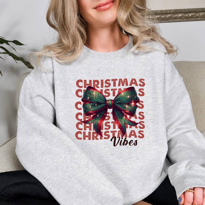 Christmas Vibes Sweatshirt for wholesale by Londas Tees and Tumblers
