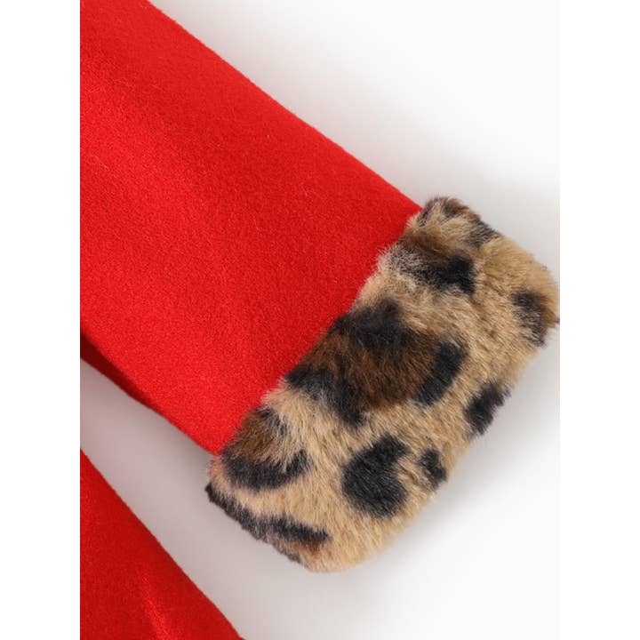 PatPat - Wholesale Coat - Baby - Baby Red Long-sleeve Button Leopard Hooded Wool Blend Coat28