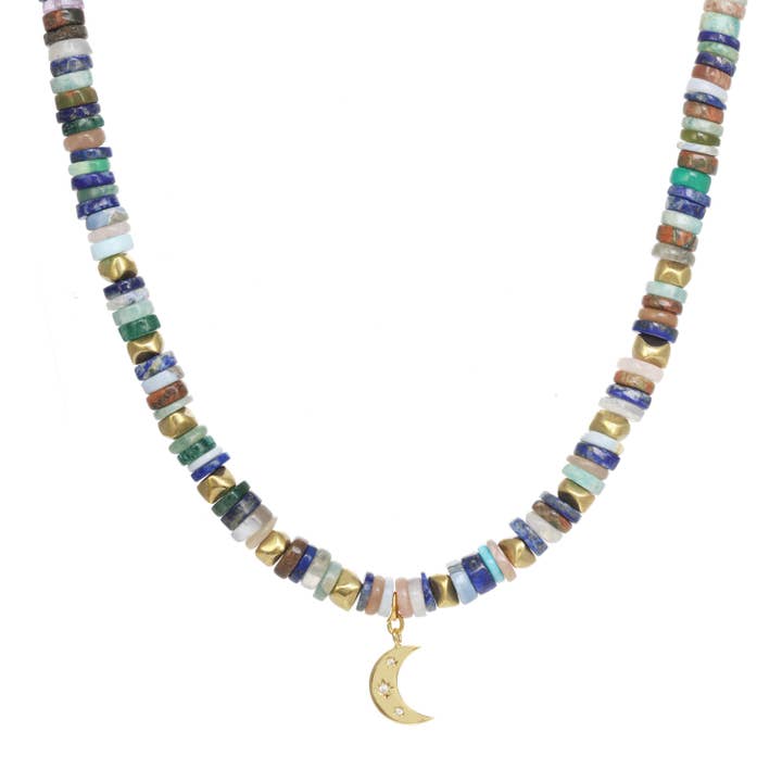 Crescent Moon Necklace for wholesale by Rachel Reinhardt