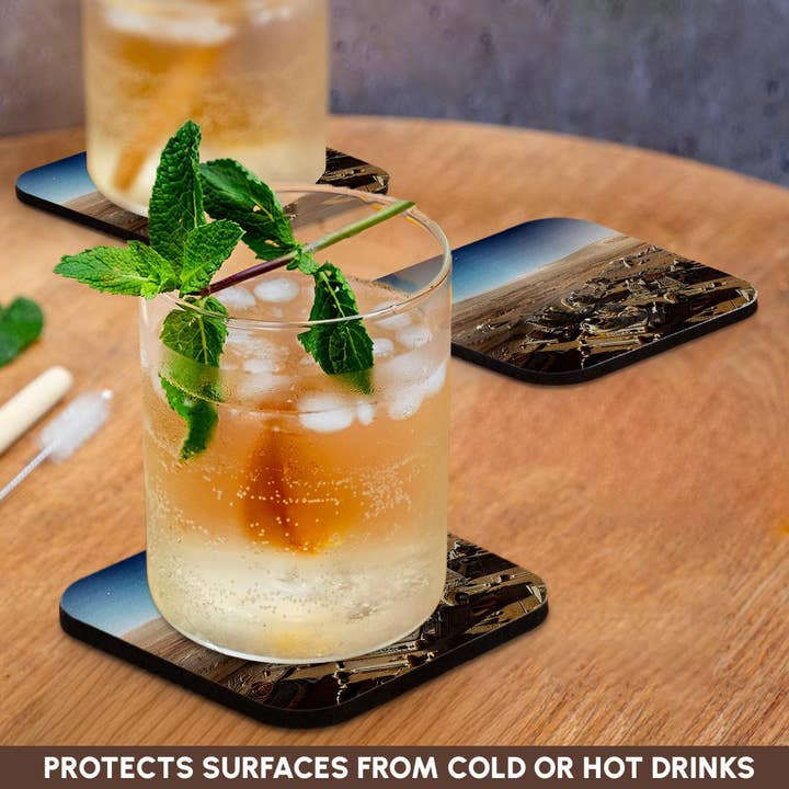 3dRose - Wholesale Coasters - 3dRose, Fantasy settlement in the middle of Mars desert. Digital art gift, Coaster9