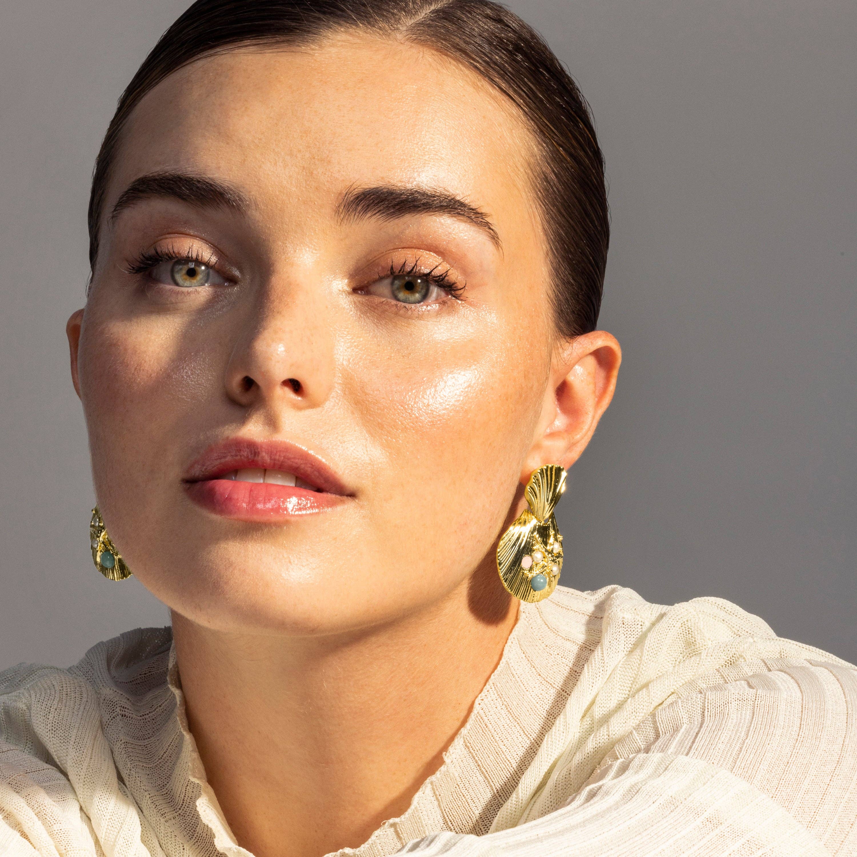 Luxenter - Wholesale Dangle Earrings - Pendientes acabado en oro amarillo de 18k - Zintol1