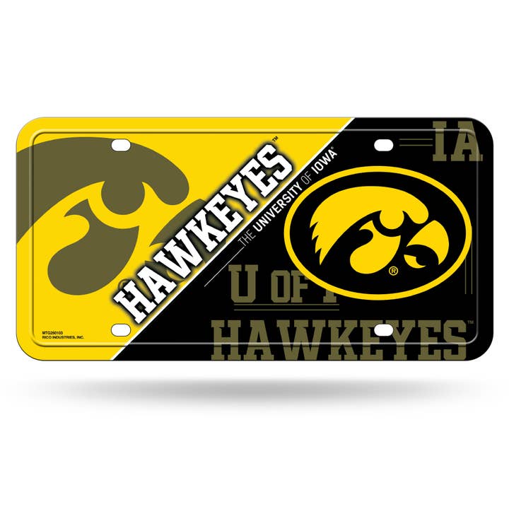 NCAA Iowa Hawkeyes Metal Tag for wholesale by Rico Industries