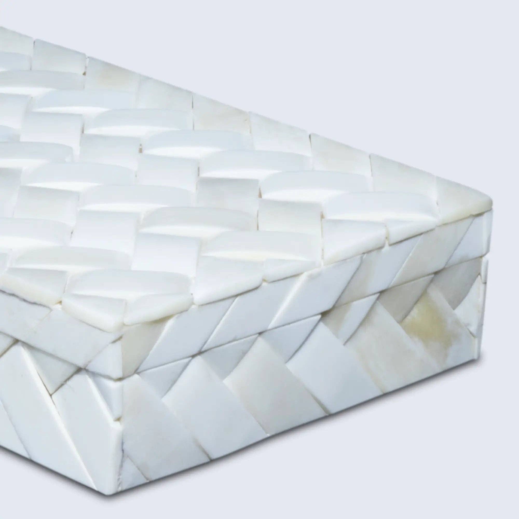 Muqeem & Brothers - Wholesale Decorative Box - Ivory Braid Bone Inlay Decorative Storage Box Design7