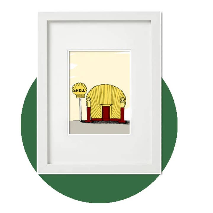 Sprague Shell Station Print for wholesale by @thatblondegirlvikki