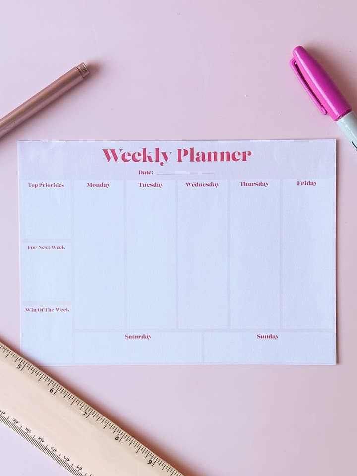Weekly Planner Notepad for wholesale by Nevele Official
