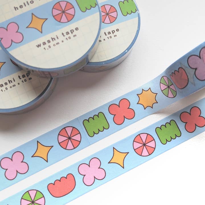 Cinta Washi de Formas Azules para venta al por mayor de hello vonnie