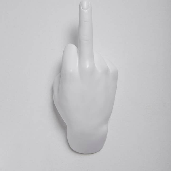 Interior Illusions Plus - Wholesale Wall Accent - Middle Finger Wall Mounted hook sculpture - 9" long1