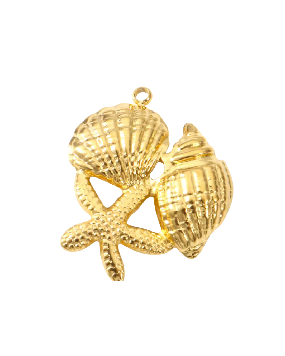 Coco Luna Collection - Wholesale Individual Charm/Pendant - White & Gold Ocean Life - Make A Charm Bracelet or Necklace2